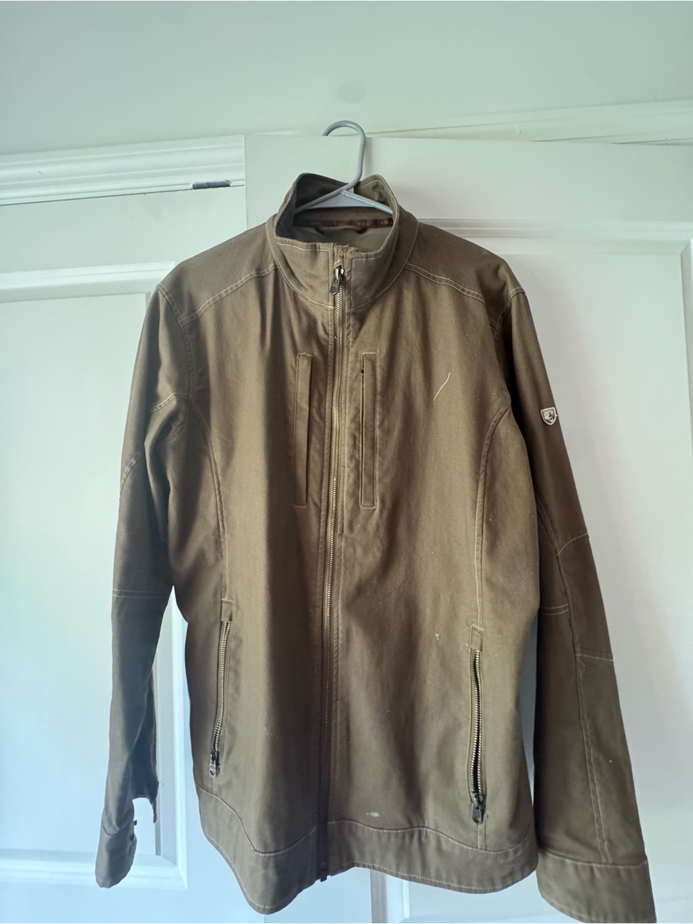 Kuhl Men's Olive Brown Canvas Zip-Front Jacket